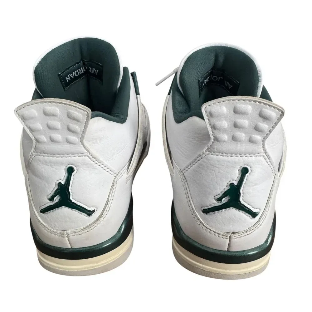 Air‎ Jordan 4 Retro Shoes Mens Size 8 White Oxidized Green FQ8138-103 Sneakers